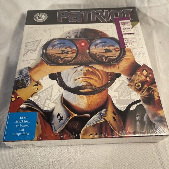 Patriot Vintage PC Game by Three-Sixty SEALED 5.25 Floppy Discs